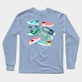 Sole-Mates - Watercolour Shoes Long Sleeve T-Shirt